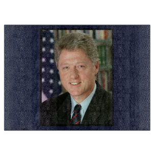 Planche À Découper Photo du président Bill Clinton à la Maison Blanch
