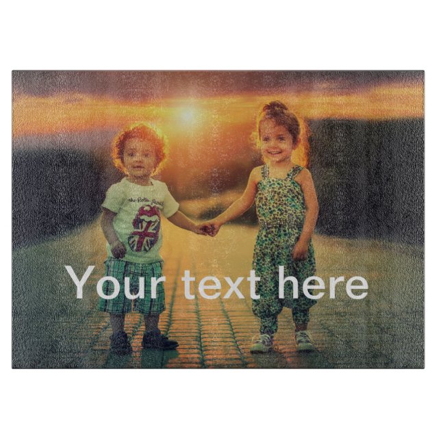 Planche À Découper Photo et texte faits sur commande (Devant)