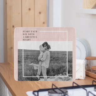 Planche À Découper Photo moderne Pastel Pink Famille Beau Cadeau