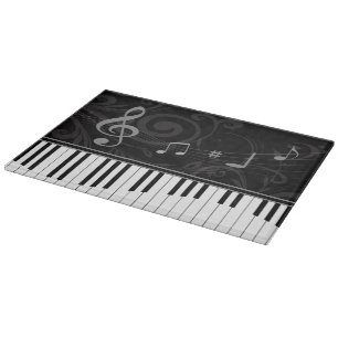 Planche À Découper Piano lunatique et notes musicales