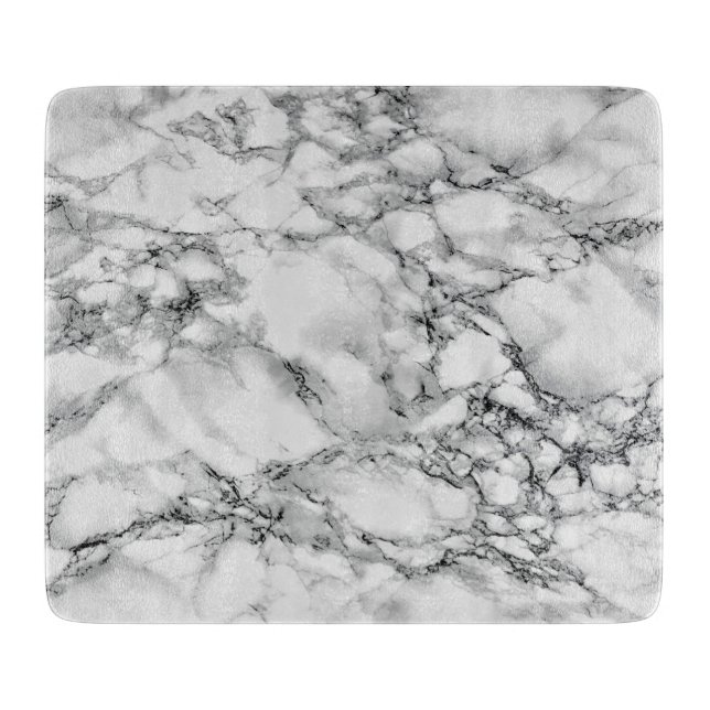 Planche À Découper Pierre Marbre blanc branchée (Devant)