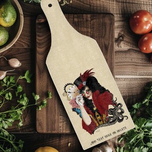 Planche À Découper Pieuvre noire rouge victorienne