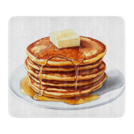 PLANCHE À DÉCOUPER PISTE EN COULEUR D'EAU DE PANCAKES AVEC BEURRE