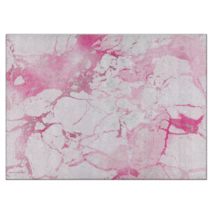 PLANCHE À DÉCOUPER PIXDEZINES MARBRE BLANC+VEAUX ROSES
