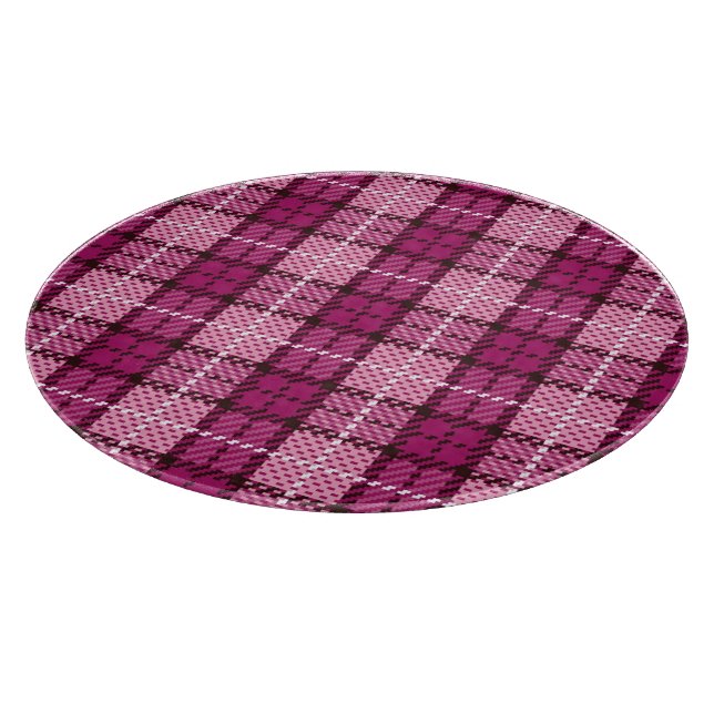 Planche À Découper Pixel Plaid_Magenta-Black (Coin)