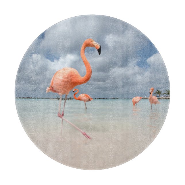 Planche À Découper Plages tropicales | Flamants roses Beach, Aruba (Devant)