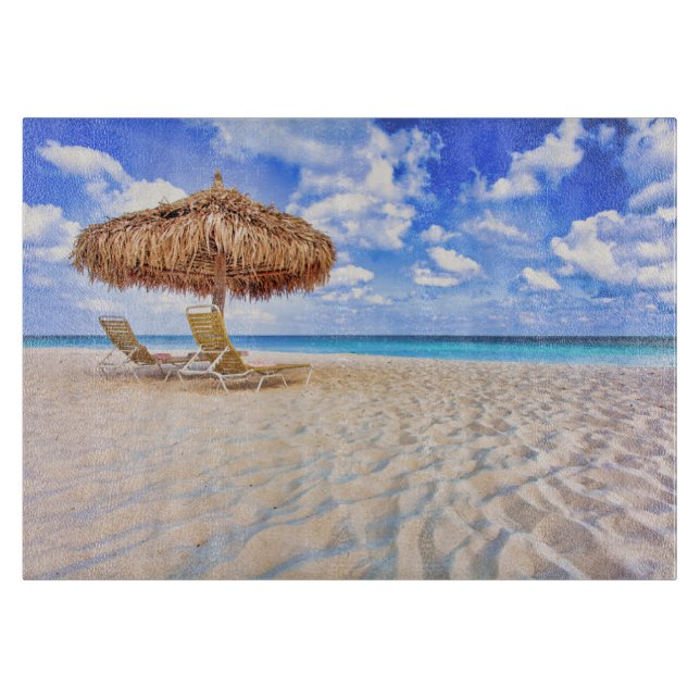 Planche À Découper Plages tropicales | Plage de sable d'Aruba (Devant)
