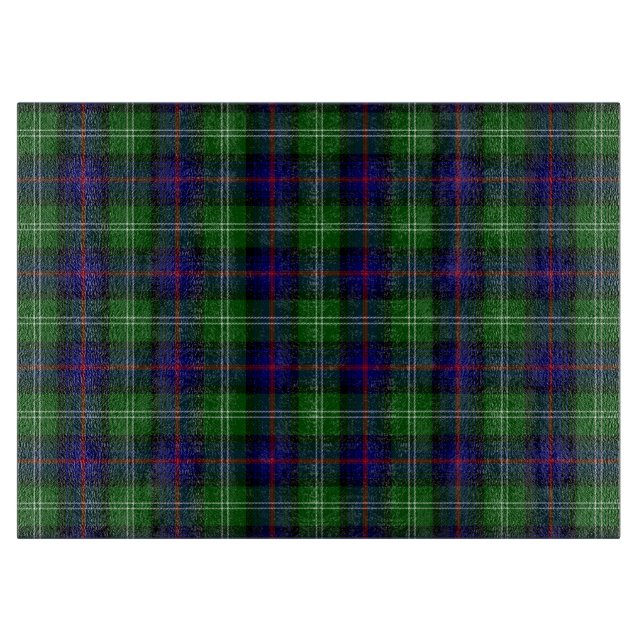 Planche À Découper plaid bleu vert de tartan du sud (Devant)
