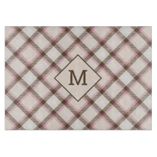 Planche À Découper Plaid Monogramme personnalisé / Motif Tartan