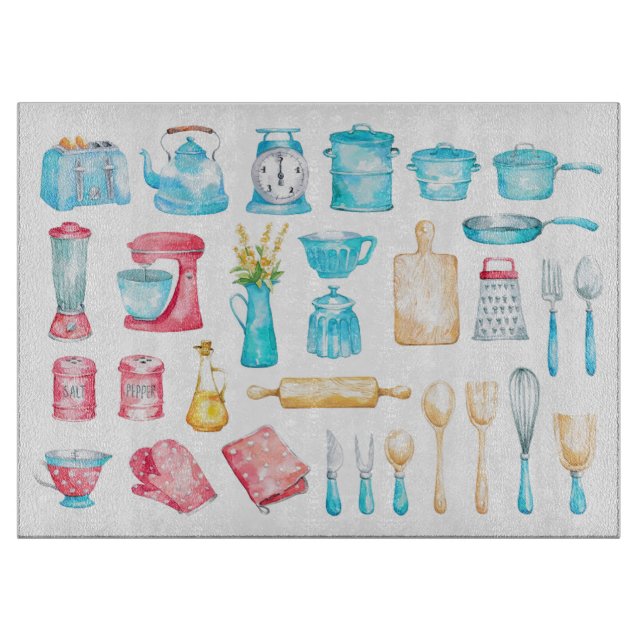 Planche À Découper Planche à coudre en verre - Ustensiles de cuisine (Devant)