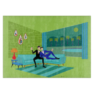 Planche À Découper Planche à coupes gays rétro-romantique