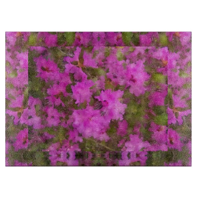 Planche À Découper Planche à verre Rhododendron violet (Devant)