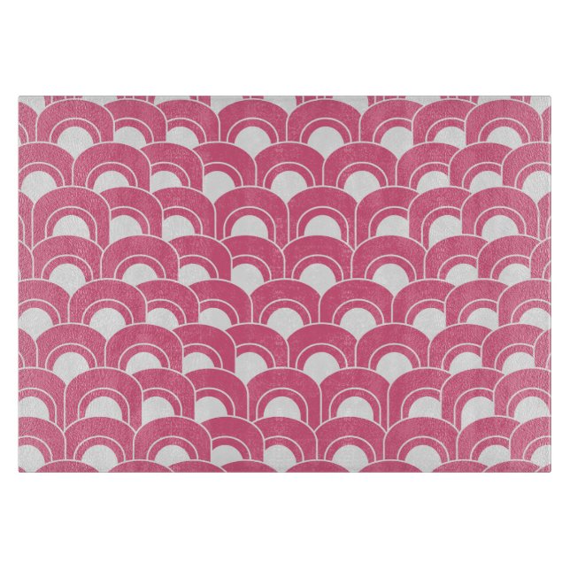 Planche À Découper Planche de coupe en verre Mod Waves Rose (Devant)