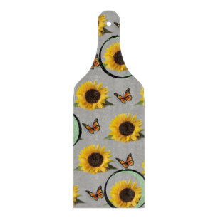 Planche À Découper Planche de coupe en verre Tournesol