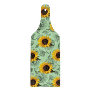 Planche À Découper Planche de coupe en verre Tournesol