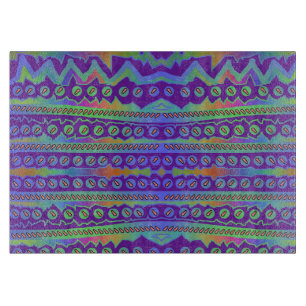 Planche À Découper Planche de découpe géométrique bleu violet