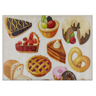 Planche À Découper Planche/Desserts décoratifs en verre