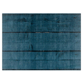 Planche À Découper Planches de bois peint en bleu