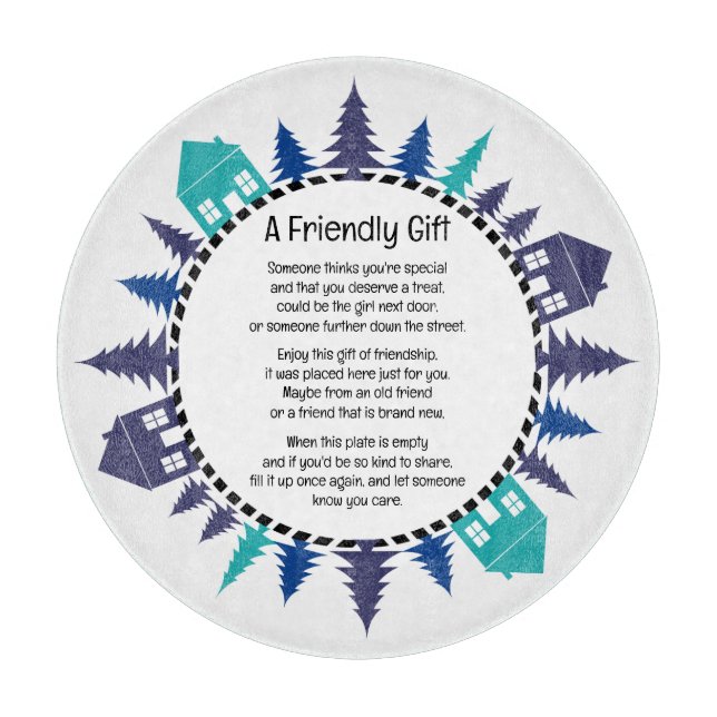 Planche À Découper Plaque cadeau d'amitié (Devant)