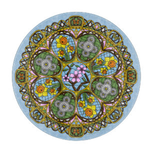 Planche À Découper Plaque de coupe en verre Spring Nouveau