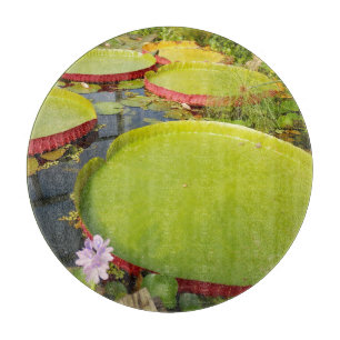 Planche À Découper Plaque de découpe en verre Lily Pads
