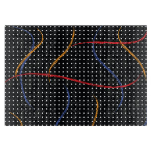 Planche À Découper Plaque et points de peinture rétro