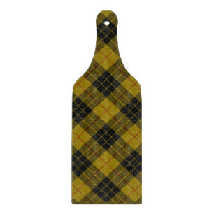 Planche À Découper Plaque noire jaune tartan MacLeod