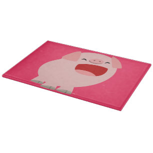 Planche À Découper Plat Cartoon Chantant Planche À Coupe De Cochon