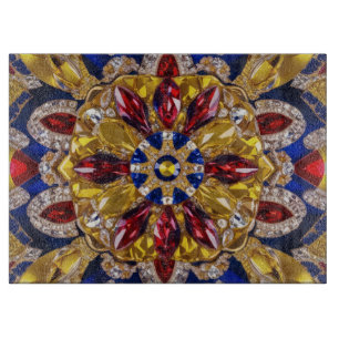 Planche À Découper Plateau de coupe en verre avec Coloris Colombie