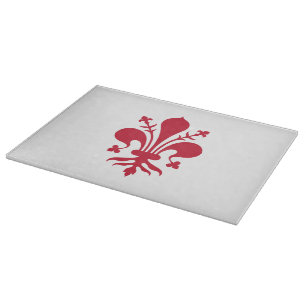Planche À Découper Plateau de coupe en verre avec Drapeau de Florence