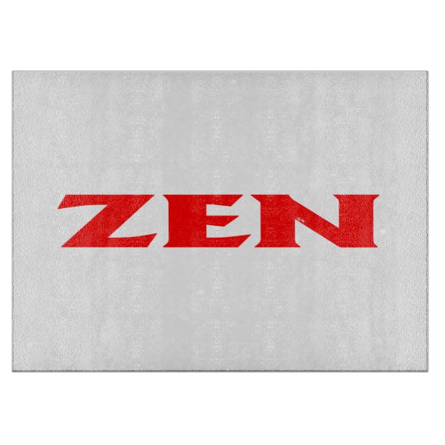 Planche À Découper Plateau de coupe en verre blanc rouge zen (Devant)