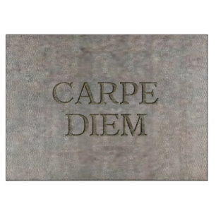 Planche À Découper Plateau de coupe en verre Carpe Diem Stone