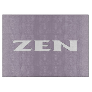 Planche À Découper Plateau de coupe en verre gris blanc zen