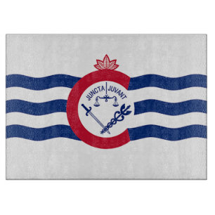Planche À Découper Plateau de coupe patriotique avec Drapeau de Cinci