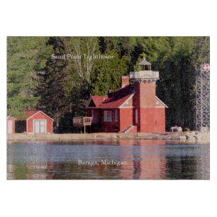 Planche À Découper Plateau de coupe Sand Point Lighthouse Baraga