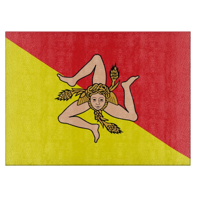 Planche À Découper Plateau de découpe patriotique avec Drapeau de Sic (Devant)