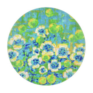 Planche À Découper Plateau d'été vert et jaune