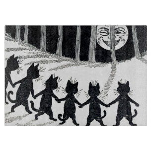 Planche À Découper Pleine lune et chats, Louis Wain