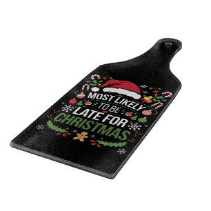 Planche À Découper Plus susceptible d'être en retard pour Noël Famill