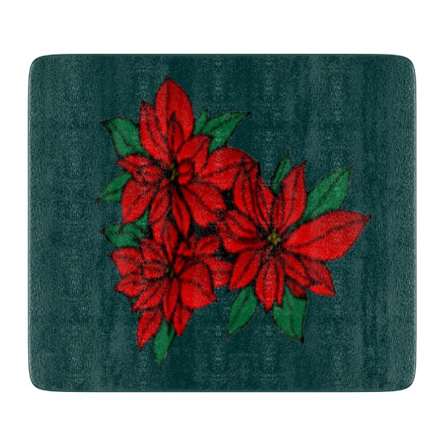 Planche À Découper Poinsettias (Devant)