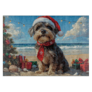Planche À Découper Pointeur à poils durs Griffon Dog Christmas Beach