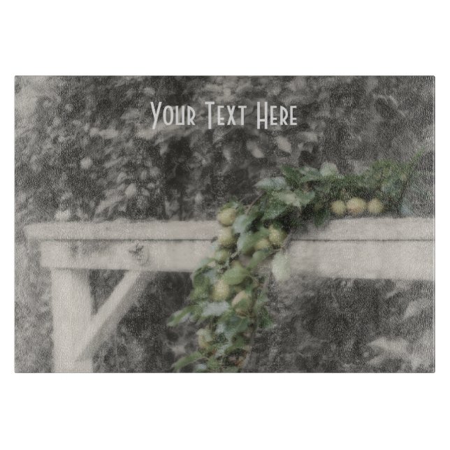 Planche À Découper Poires Et Pochette En Noir Et Blanc (Devant)