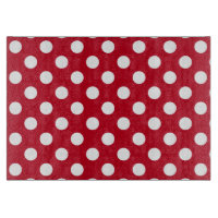 pois blancs en rouge