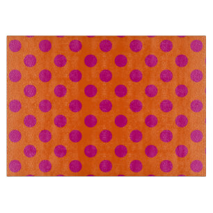 Planche À Découper Pois Fuchsia orange
