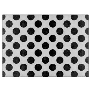 Planche À Découper Pois, Motif Polka Dot, noir et blanc