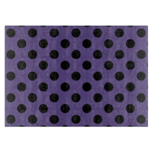 Planche À Découper Pois noirs sur ultra violet