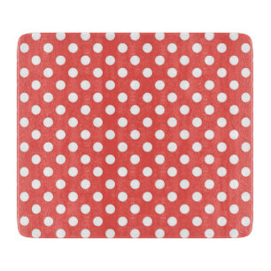 Planche À Découper Pois rouges et blancs