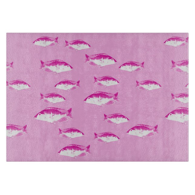 Planche À Découper Poisson rose (Devant)