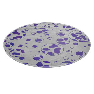 Planche À Découper Polka blanc et violet dalmate