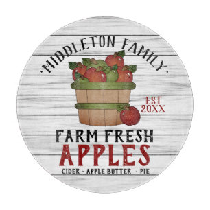Planche À Découper Pommes fraîches de la ferme - Bois